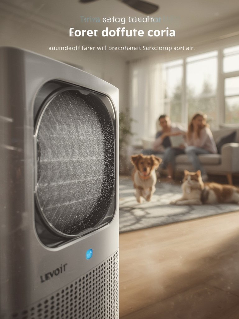 air purifier in action