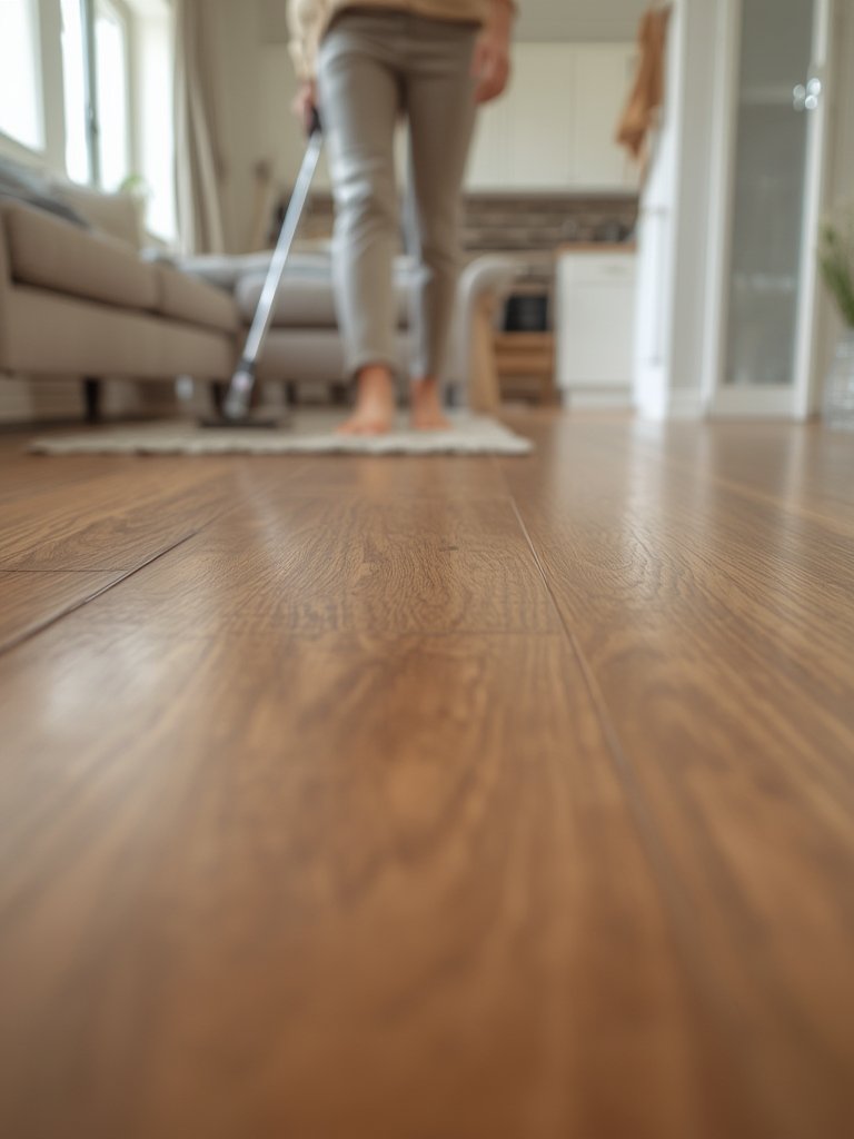 floor cleaner in action