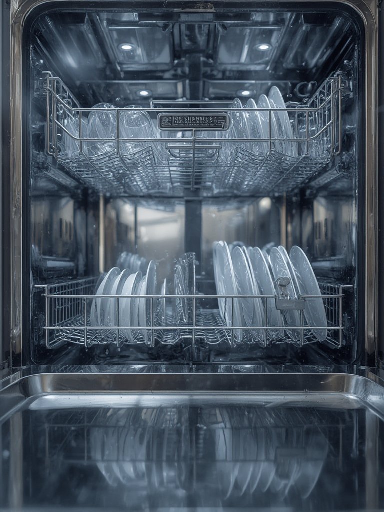 dishwasher cleaner in action