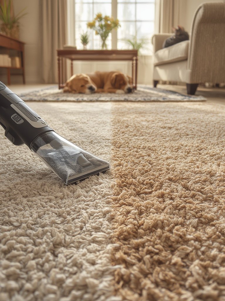 carpet cleaner in action
