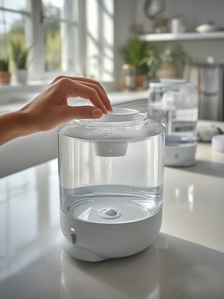 humidifier cleaner in action