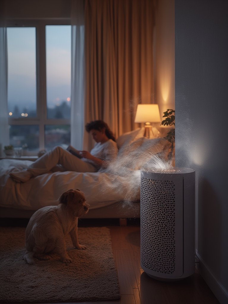 HEPA purifier in action